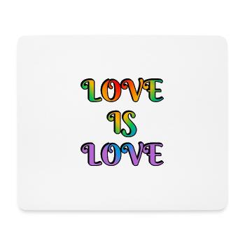 Regenbogen-Liebe ist Liebe - Mousepad (Querformat) - Weiß - Vorne
