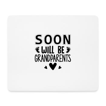 Wir werden Großeltern, Wir werden Oma und Opa - Mousepad (Querformat) - Weiß - Vorne