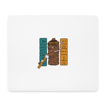 420 Weltfriedensholz - Mousepad (Querformat) - Weiß - Vorne