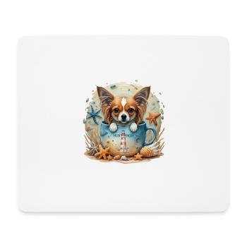 Sceau II - Tapis de souris (format paysage) - blanc - Devant