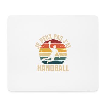 Ich kann nicht, ich habe Handball, Handball-Geschenk - Mousepad (Querformat) - Weiß - Vorne