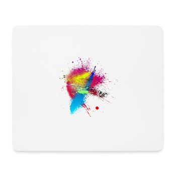 Design Abstrait Peinture - Tapis de souris (format paysage) - blanc - Devant