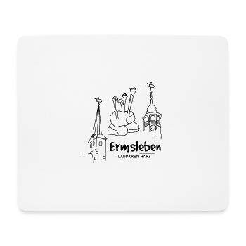 Ermsleben -Black - Mousepad (Querformat) - Weiß - Vorne