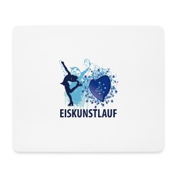 Love Eiskunstlauf Blau - Mousepad (Querformat) - Weiß - Vorne