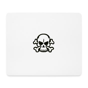 skull - Mousepad (Querformat) - Weiß - Vorne
