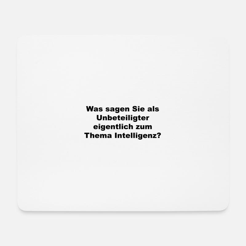 Lustiger Spruch Intelligenz - Mousepad (Querformat) - Weiß