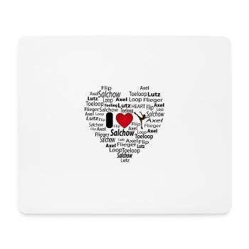 love eiskunstlauf 1 w - Mousepad (Querformat) - Weiß - Vorne