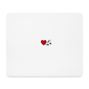 love rollkunstlauf herz b - Mousepad (Querformat) - Weiß - Vorne