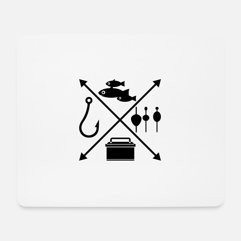 angeln - Mousepad (Querformat) - Weiß