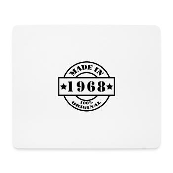 MADE IN 1968 year of birth year of manufacture vintage gift - Mouse Pad (horizontal) - white - Front