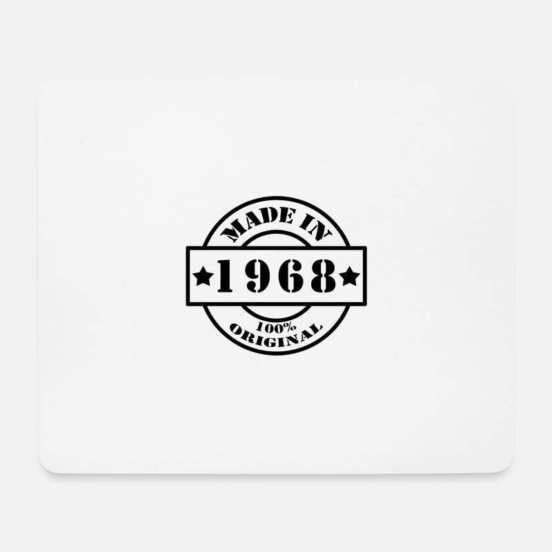 MADE IN 1968 Geburtsjahr Baujahr Jahrgang Geschenk - Mousepad (Querformat) - Weiß