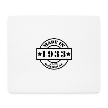 MADE IN 1933 Year of birth Year of construction Vintage Gift - Mouse Pad (horizontal) - white - Front