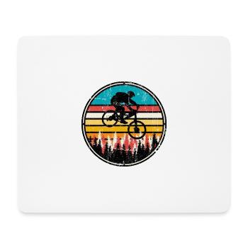 Retro Forest Bike Sunset - Mouse Pad (horizontal) - white - Front