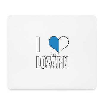 i love Lozärn Luzern Liebe Herz Schweiz Geschenk - Mousepad (Querformat) - Weiß - Vorne