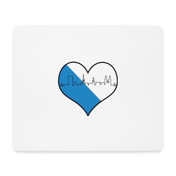i love Zurich Züri Love Heart Switzerland Gift - Mouse Pad (horizontal) - white - Front