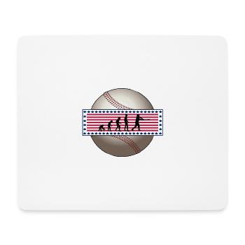 EVOLUTION BASEBALL SPORT USA GESCHENK - Mousepad (Querformat) - Weiß - Vorne