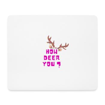 HowDeeryou? Cup Pink Reindeer Cup Christmas - Mouse Pad (horizontal) - white - Front