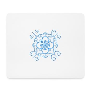 Mandala style - Blue - Mouse Pad (horizontal) - white - Front