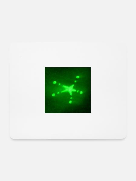 GRÜNER STERN - Mousepad (Querformat) - Weiß