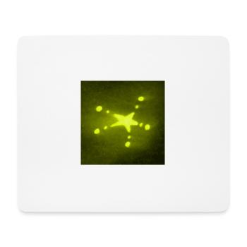 YELLOW STAR - Mouse Pad (horizontal) - white - Front