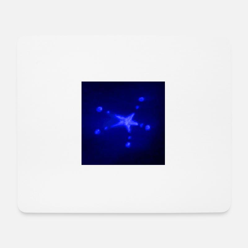 ELECTRIC BLUE STAR - Mouse Pad (horizontal) - white