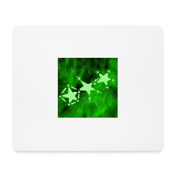 TROIS ÉTOILES VERT - Tapis de souris (format paysage) - blanc - Devant