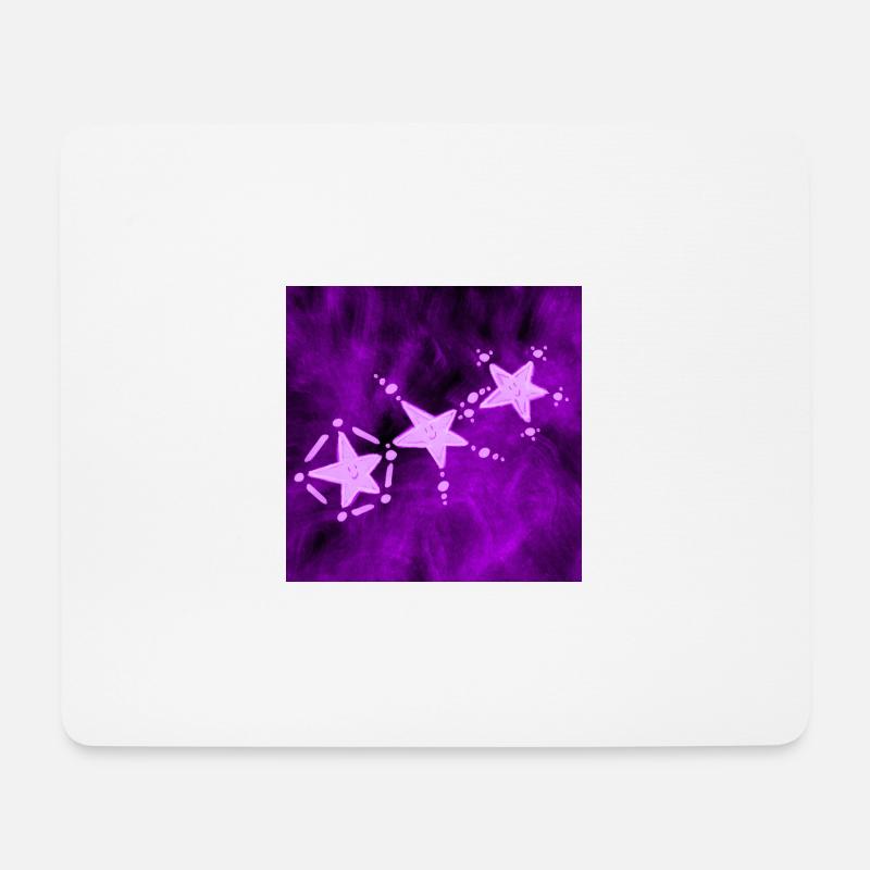 DREI STERNE LILA - Mousepad (Querformat) - Weiß