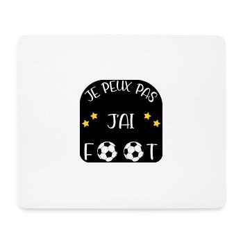 J'peux pas, j'ai foot ! - Tapis de souris (format paysage) - blanc - Devant
