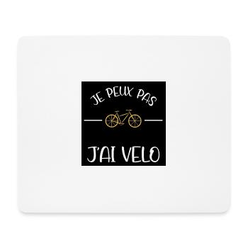 J'peux pas, j'ai vélo. - Tapis de souris (format paysage) - blanc - Devant