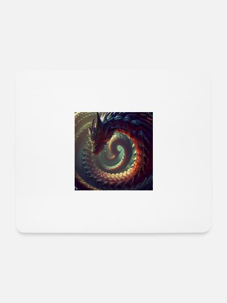 The Infinity Dragon - Mouse Pad (horizontal) - white