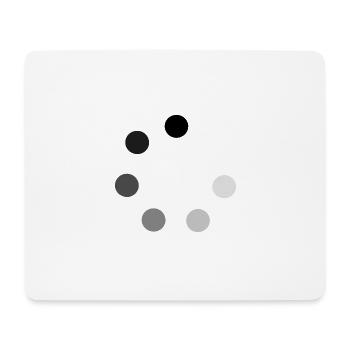 Kugelrunde von weiß nach schwarz - Mousepad (Querformat) - Weiß - Vorne