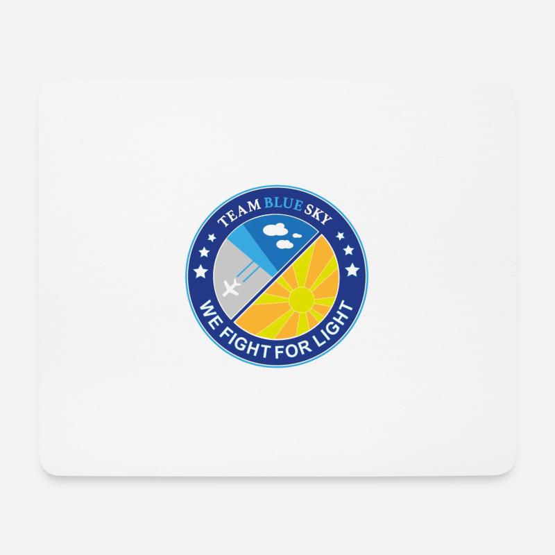 Sonnenliebhaber-Abzeichen Team Blauer Himmel Licht-Krieger-Emblem - Mousepad (Querformat) - Weiß