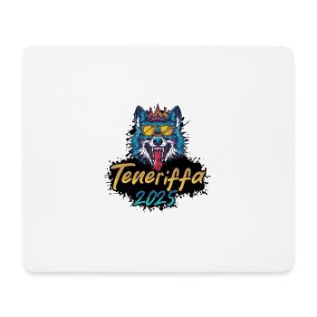 Teneriffa 2025 Party Wolf - Mousepad (Querformat) - Weiß - Vorne