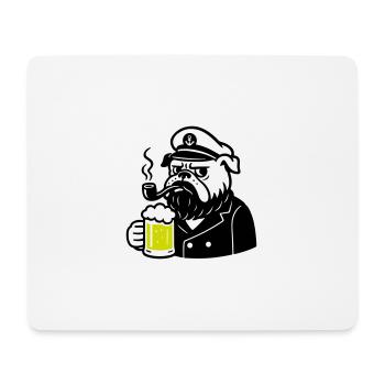 Kapitän Bier Hund - Mousepad (Querformat) - Weiß - Vorne