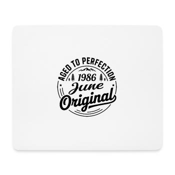 Juni 1986 – Legende der Gipfel und Berge - Mousepad (Querformat) - Weiß - Vorne