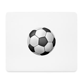 Football Ball Classic Monochrome - Tapis de souris (format paysage) - blanc - Devant