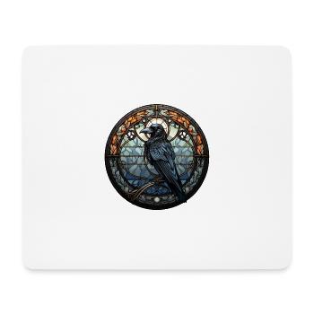 Hugin the Raven | Mystical Viking Motif - Mouse Pad (horizontal) - white - Front