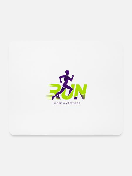 Neon Run – Gesundheit & Fitness - Mousepad (Querformat) - Weiß