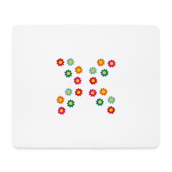 Fleurs - Tapis de souris (format paysage) - blanc - Devant