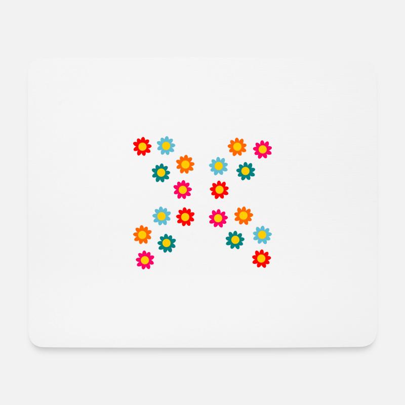 Blumen - Mousepad (Querformat) - Weiß