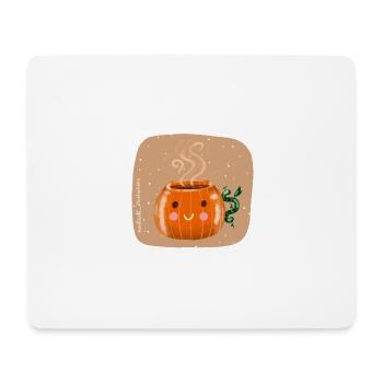 Tasse de citrouille - Tapis de souris (format paysage) - blanc - Devant
