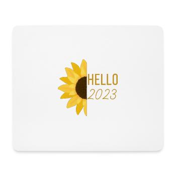 Sunflower Hello 2023 Bienvenue 2023 Cadeau du Nouvel An - Tapis de souris (format paysage) - blanc - Devant