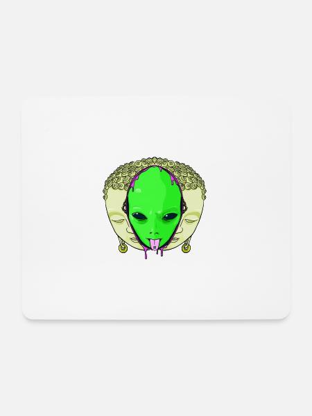 Psy4Aliens Mann - Mousepad (Querformat) - Weiß