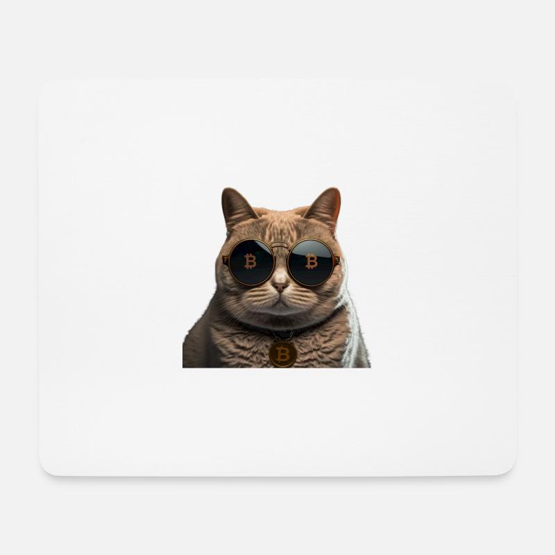 Krypto Cat - Mousepad (Querformat) - Weiß