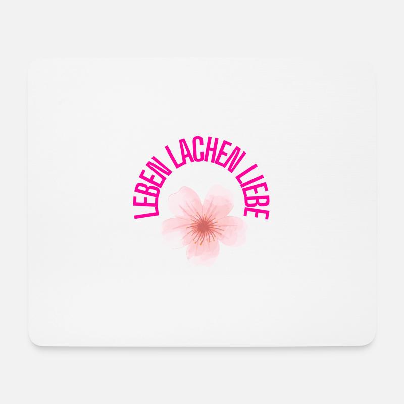 Leben Lachen Liebe - Mousepad (Querformat) - Weiß