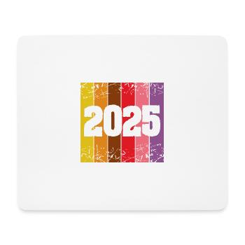 Jahreszahl 2025 - Mousepad (Querformat) - Weiß - Vorne