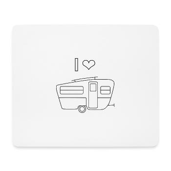 J’adore le camping - caravanes - Tapis de souris (format paysage) - blanc - Devant