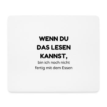 lesen kannst - Mousepad (Querformat) - Weiß - Vorne