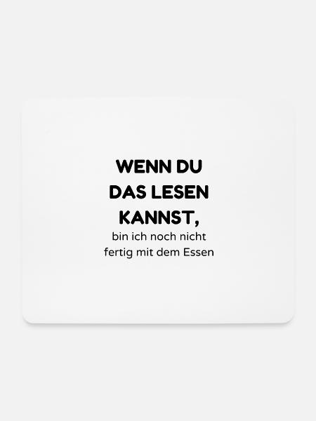 lesen kannst - Mousepad (Querformat) - Weiß