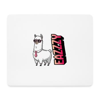 Lama en costume avec des lunettes de soleil roses - Tapis de souris (format paysage) - blanc - Devant